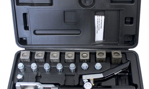 Hydraulics with fabrication tool for pipes and fuel hoses